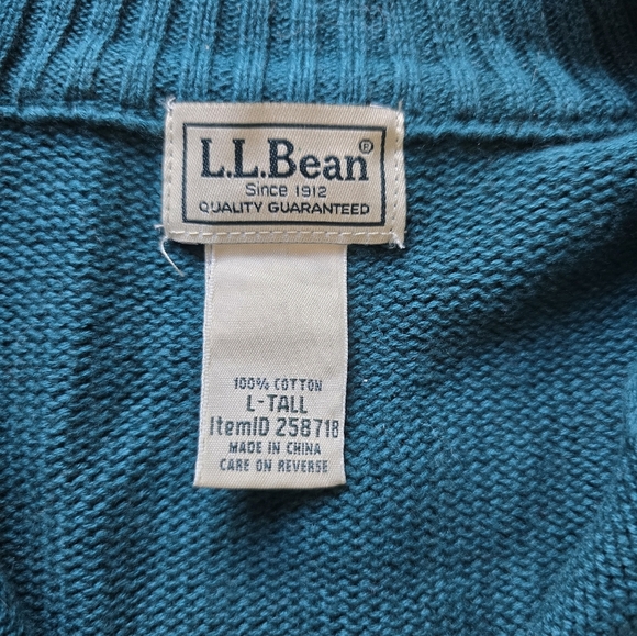 L.L.Bean Quarter Zip Sweater Size Large Tall - Picture 11 of 12